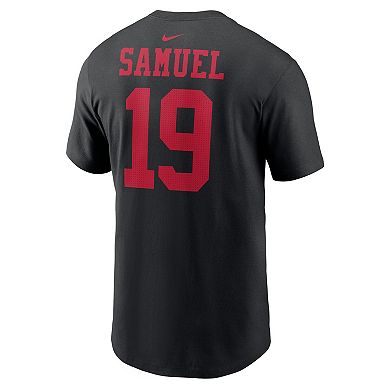 Men's Nike Deebo Samuel Black San Francisco 49ers Super Bowl LVIII Patch Player Name & Number T-Shirt
