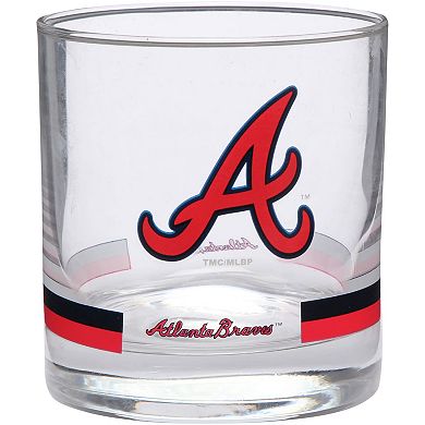 Atlanta Braves Banded Rocks Glass