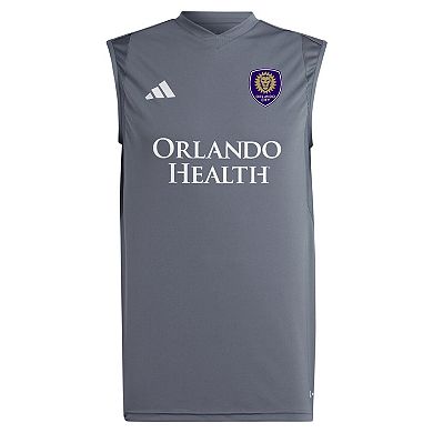 Men's adidas Gray Orlando City SC 2024 Sleeveless Training Jersey