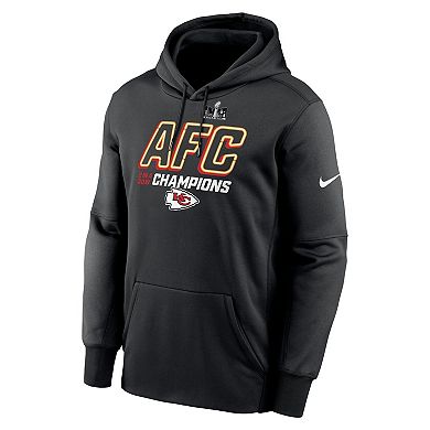 Men's Nike  Black Kansas City Chiefs 2023 AFC Champions Iconic Pullover Hoodie