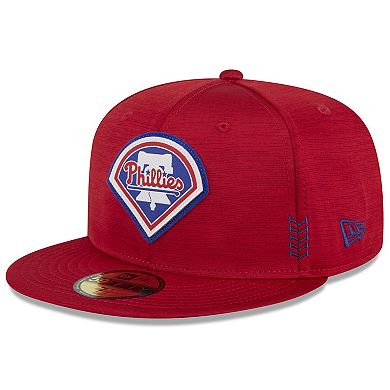 Men's New Era Red Philadelphia Phillies 2024 Clubhouse 59FIFTY Fitted Hat