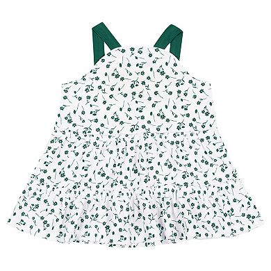 Girls Infant Colosseum White Michigan State Spartans Robin Floral Dress