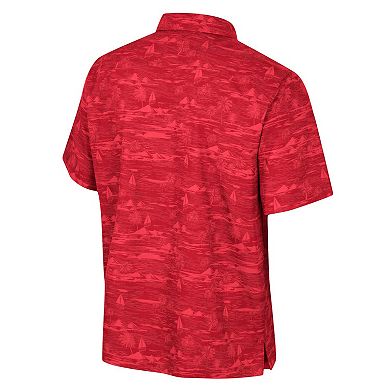 Men's Colosseum Red Maryland Terrapins Ozark Button-Up Shirt