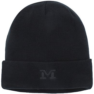 Men's Nike  Black Michigan Wolverines Tonal Cuffed Knit Hat