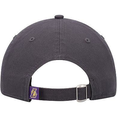 Men's New Era Charcoal Los Angeles Lakers Team 2.0 9TWENTY Adjustable Hat