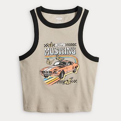 Juniors' Ford Mustang High-Neck Graphic Tank Top