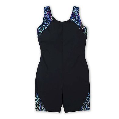 QuikEnergy Sleek Fit Scoop Back One-piece Aquatard Swimsuit