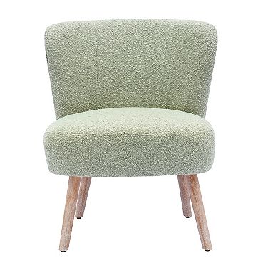 Westintrends 4-piece Mid-century Boucle Accent Chair With Footstool Set