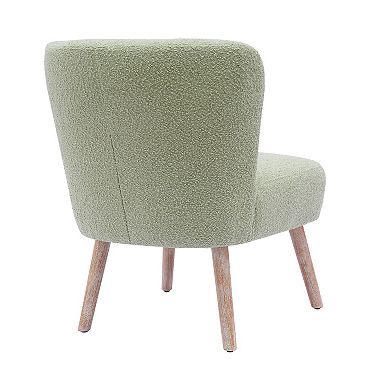 Westintrends 4-piece Mid-century Boucle Accent Chair With Footstool Set