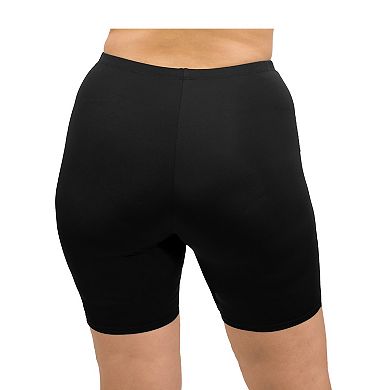 Plus Size Fit 4 U 6.5" Biker Swim Shorts