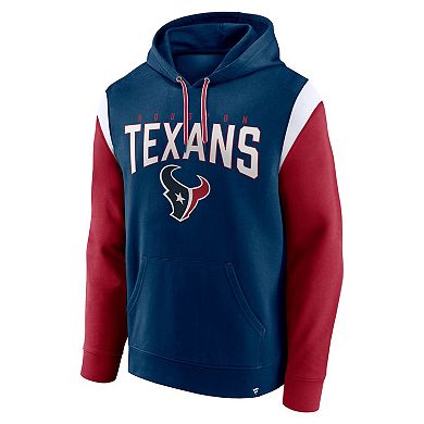 Men's Profile Navy Houston Texans Big & Tall Trench Battle Pullover Hoodie