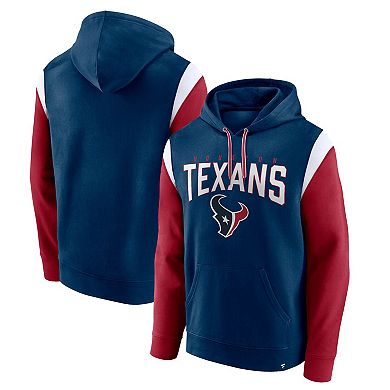 Men's Profile Navy Houston Texans Big & Tall Trench Battle Pullover Hoodie