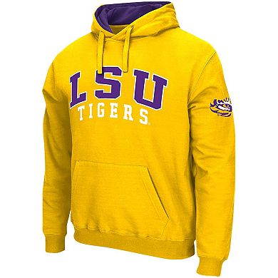 Men's Colosseum Gold LSU Tigers Double Arch Pullover Hoodie