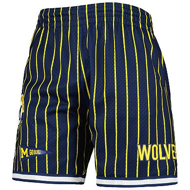 Men's Mitchell & Ness Navy Michigan Wolverines City Collection Mesh Shorts