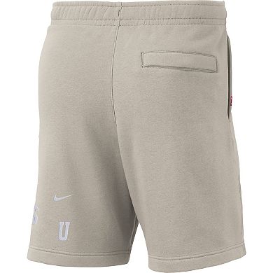 Men's Nike Cream Ohio State Buckeyes Fleece Shorts