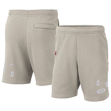 Men's Nike Cream Ohio State Buckeyes Fleece Shorts