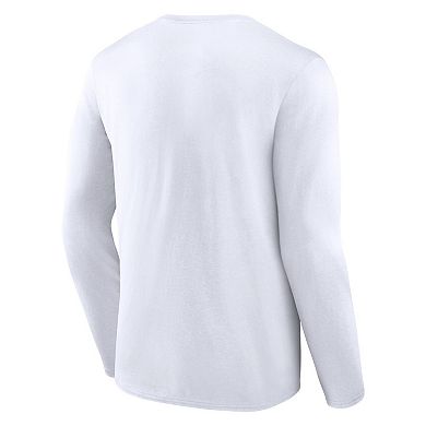 Men's Fanatics Branded White Kentucky Wildcats Double Time 2-Hit Long Sleeve T-Shirt
