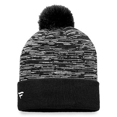 Men's Fanatics Branded Black Philadelphia Flyers Defender Cuffed Knit Hat with Pom