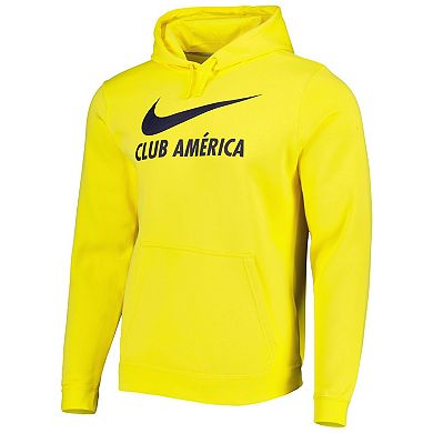 Men's Nike Yellow Club America Lockup Club Pullover Hoodie