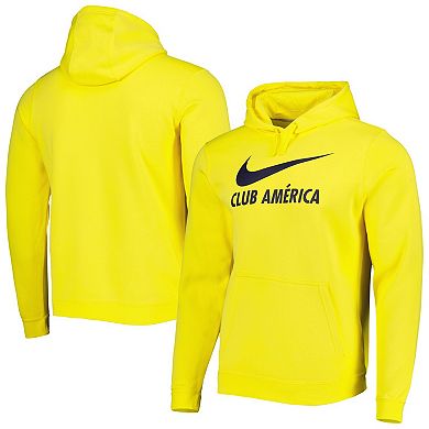 Men's Nike Yellow Club America Lockup Club Pullover Hoodie