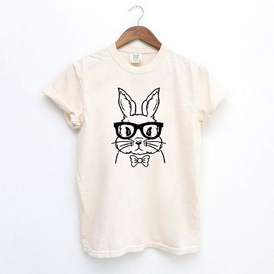 Bunny Face With Bowtie Garment Dyed Tees