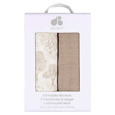 Baby Just Born® Baby 2 Pack Muslin Swaddle Blanket