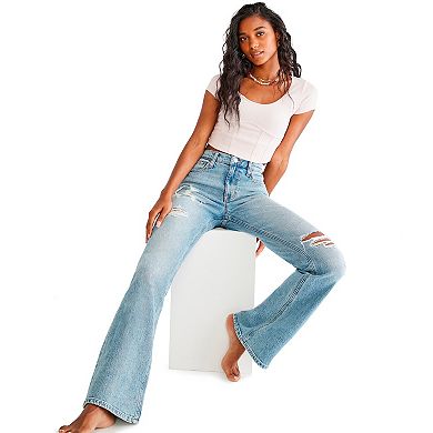 Juniors’ Aeropostale High Waisted Flared Jeans
