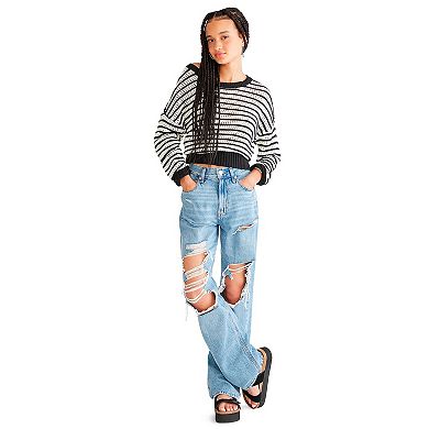Juniors’ Aeropostale Distressed High-Rise Baggy Jeans