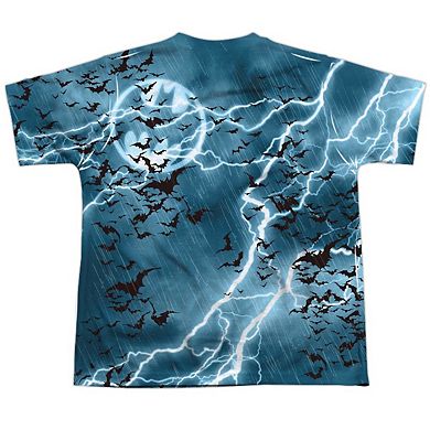 Batman Stormy Knight Short Sleeve Youth Poly Crew T-shirt