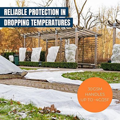 Mekkapro Frost Blankets For Outdoor Plants, Customizable Plant Covers Freeze Protection 10 X 30 Ft