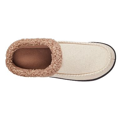 Men's isotoner Lewis Recycled Fleece Lining Memory Foam Clog Slippers