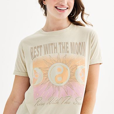 Juniors' "Rest With the Moon, Rise With the Sun" Graphic Tee