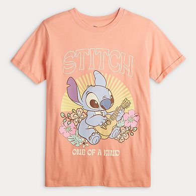 Disney's Lilo & Stitch Juniors' Floral Stitch Graphic Tee
