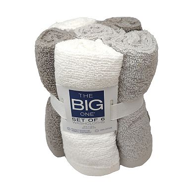 The Big One Solid 6-Pack Washcloths