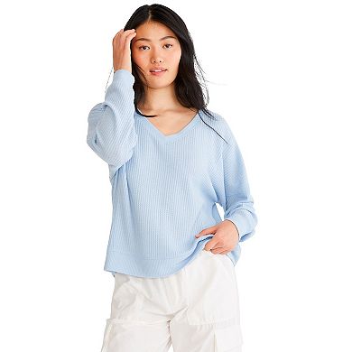 Juniors’ Aeropostale Oversized 2-Way Waffle Tee