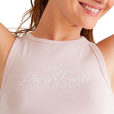 Juniors’ Aeropostale Racer Cropped Graphic Tank Top