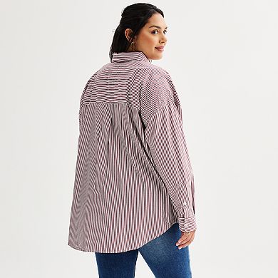 Juniors' SO® Oversized Year-Round Shirt