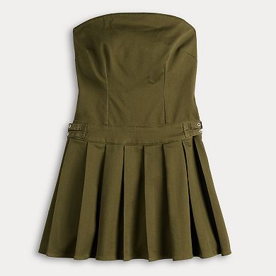 Juniors' Tinseltown Pleated Strapless Dress