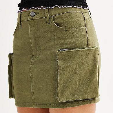 Juniors' Tinseltown Denim Cargo Mini Skirt