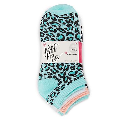 6 Pair Women's Animal Print Low Cut Socks