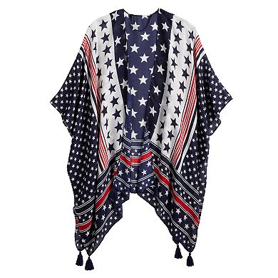 Women's Collection XIIX American Flag Print Topper