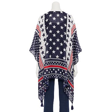Women's Collection XIIX American Flag Print Topper