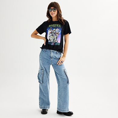 Juniors' Beetlejuice Classic Trio Portrait Graphic Tee