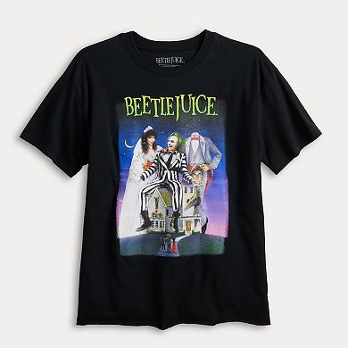 Juniors' Beetlejuice Classic Trio Portrait Graphic Tee