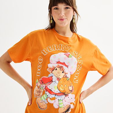 Juniors' Strawberry Shortcake Boo Berry Season Oversized Graphic Tee