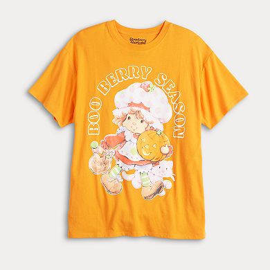 Juniors' Strawberry Shortcake Boo Berry Season Oversized Graphic Tee