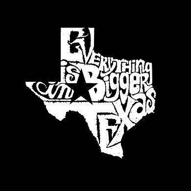 Everything Is Bigger In Texas - Boy's Word Art Crewneck Sweatshirt