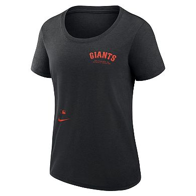Women's Nike Black San Francisco Giants Authentic Collection Performance Scoop Neck T-Shirt