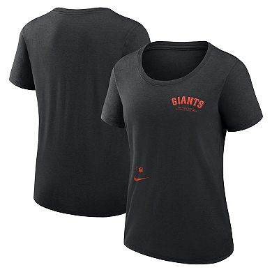 Women's Nike Black San Francisco Giants Authentic Collection Performance Scoop Neck T-Shirt