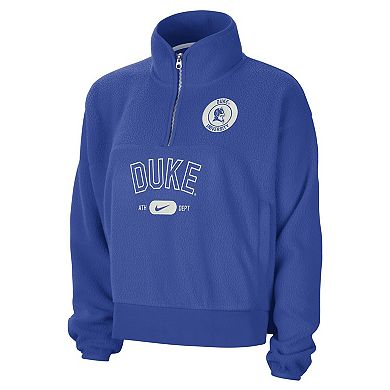 Women's Nike Royal Duke Blue Devils Fly Fleece Quarter-Zip Jacket